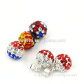 10mm Clay to drill the ball bead pendant The national flag jewelry accessories
